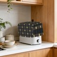 thumbnail image 4 of Toaster Cover 4 Slice, Sunflower, Dustproof Bakeware Oven Protector with Top Hook, Gradual Geometric Abstract Modern Black Waterproof Small Kitchen Appliance Toasters Dust Cover, 12"x11"x8", 4 of 9