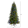 thumbnail image 3 of Nearly Natural Prelit LED Green Decorated Fraser Fir Christmas Tree, with Bendable Branches 7', 3 of 10