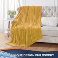 thumbnail image 3 of Walensee Ultra Soft Microplush Fleece Throw Blanket, 108" x 90", Honey Gold, Machine Washable, 3 of 8