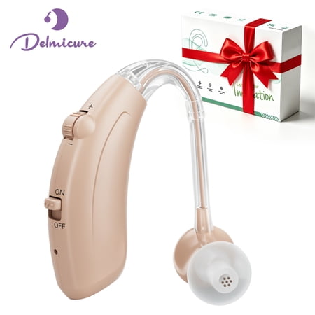 Delmicure Hearing aid for Seniors, Rechargeable, Beige, HAP-001, Single