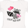 thumbnail image 4 of Inktastic Stealin' Your Heart Cute Raccoon Boys or Girls Long Sleeve Baby Bodysuit, 4 of 5