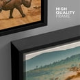 thumbnail image 4 of wall26 Framed Canvas Print Wall Art African Savanna Safari Jungle Rhino Stampede Nature Animals Photography Realism Rustic Scenic Landscape Colorful for Living Room, Bedroom, Office - 16"x24&quo, 4 of 5