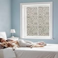 thumbnail image 3 of Window Privacy Film Beige Brick Wall Stained Glass Window Film Decorative Sun Block Window Cover Retro Country Stone Rocks Geometric Print Window Clings Static Sticker for Bathroom 17.7"x39.3", 3 of 7