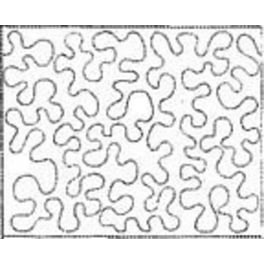 303 STIPPLES & Stars Quilting Pattern – 26 Ft Roll, 9.5” Stitching Width, Free Motion Quilting Design