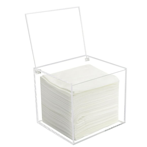 Caja de almacenamiento de toallas faciales Watpot, acrílica transparente
