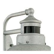 John Timberland Oberlin Rustic Industrial Farmhouse Outdoor Barn Light Fixture Galvanized Dusk to Dawn Motion Sensor 9 Clear Seedy Glass for Exterior