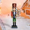 thumbnail image 2 of Nutcracker Puppet 30cm Traditional Figures Ornament Nutcracker Doll for Xmas, 2 of 7