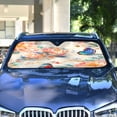 thumbnail image 4 of ALAZA 3d Butterfly Flower Windshield Sun Shade Car Foldable Visor Block UV Rays Protector 53"x23.5", 4 of 8