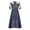 Purple, variant on LEAVINGSUO Dresses for Women 2023 Women Sexy Solid Half Sleeve Round Neck Lace Chiffon Mesh Waist Party Dresses Navy XXXL