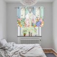 thumbnail image 4 of Easter Kitchen Curtains Window Panels, Spring Rabbit Ears Foot Flowers Eggs Green Wooden Insulated Window Treatment Curtain, Grommet Curtains for Bedroom/Living Room/Bathroom, 2 Piece 27.5"Wx39"L, 4 of 8
