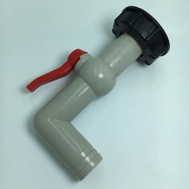 Válvula de bola fija Drenaje 1000L IBC Tanque de agua Válvula Tap Adaptador Conector Descarga de de 1 pulgada Cola Válvula de bola fija 1000L