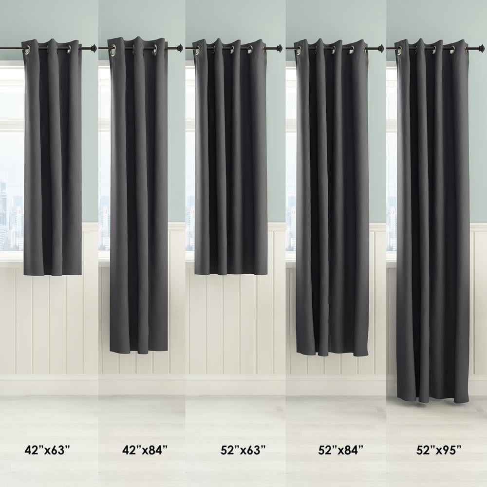 Furinno FC66004WH Collins Blackout Curtain, 52 x 84 in. - 1 Panel - White
