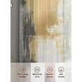 thumbnail image 5 of Brown Yellow Sheer Curtains 54 Inch Length 2 Panels Set, Modern Vintage Abstract Art Voile Window Treatment Rod Pocket Short Kitchen Curtains Drapes for Bedroom 52"x54"x2, 5 of 7