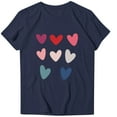 thumbnail image 2 of TIMIFIS T-Shirts de la Saint-Valentin pour Femmes Été Décontracté Manches Courtes Col Rond T-Shirt Mignon Imprimé Cœur d'Amour, 2 of 4