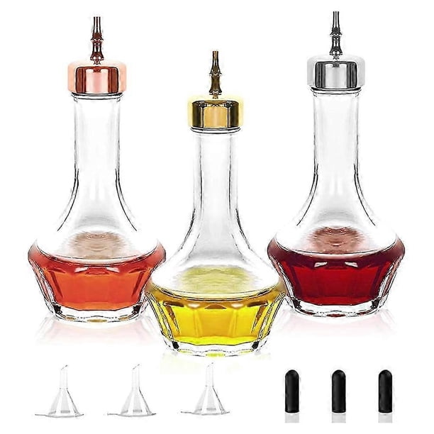 Bitters Bottle Set of 3-1.7oz/50ml Dasher Bottles Top Professional Bar ...