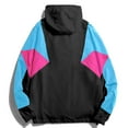 thumbnail image 3 of MADHERO Men's Windbreaker Jacket Water Resistant Lightweight Jacket Coat Black/Blue/Rose Size S, 3 of 6