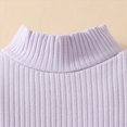 thumbnail image 4 of masbird Newborn Baby Girl Clothes Romper Flare Pants Set Headband 3Pcs Infant Fall Winter Outfits 0 3 6 12 18 24 Months,Light Purple,6-9 M, 4 of 7