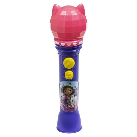 Gabby's Dollhouse Kids Sing-Along Microphone with Built-In Music from the Netflix Series for Kids 3+