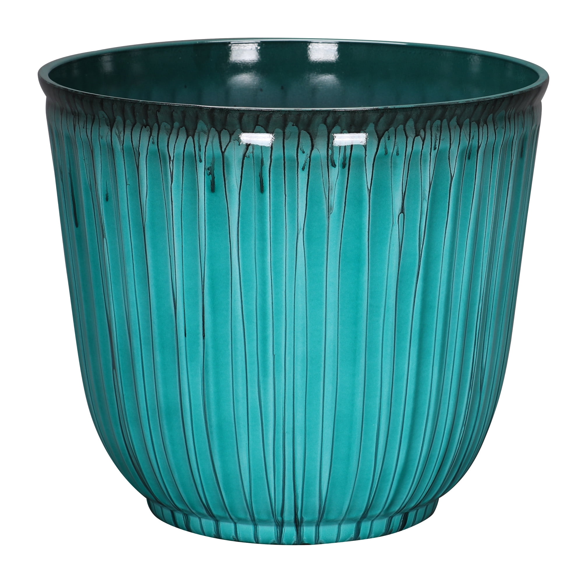 Better Homes & Gardens Kamala Green Recycled Resin Planter, 15.7in x 15