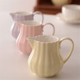 thumbnail image 3 of Ceramic Coffee Milk Pitcher Floral Color Sauce Pot Gravy Boat With Handle, 3 of 6