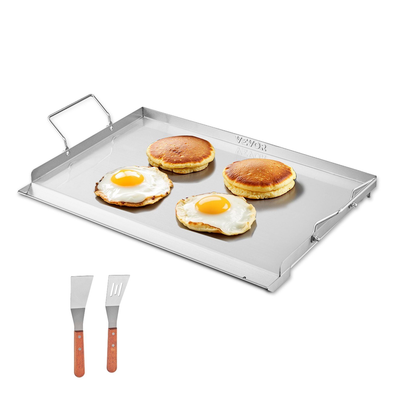 Universal 23x16 BBQ Grill Pan – Flat Top Griddle Stainless Steel – Perfect for Camping & Backyard Cooking