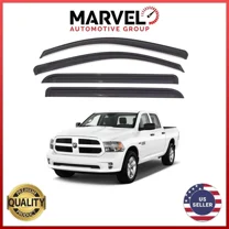 Out-Channel Window Visor Rain Guard Deflectors for Ram 1500 Crew Cab 2009-2018