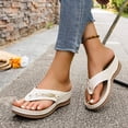 thumbnail image 5 of RotHome Sandalias de Mujer Womens Sandals Comfortable Arch Support Slip On Leather Sandals for Summer Beach Bathroom Waterproof Dress Shoes, 5 of 6