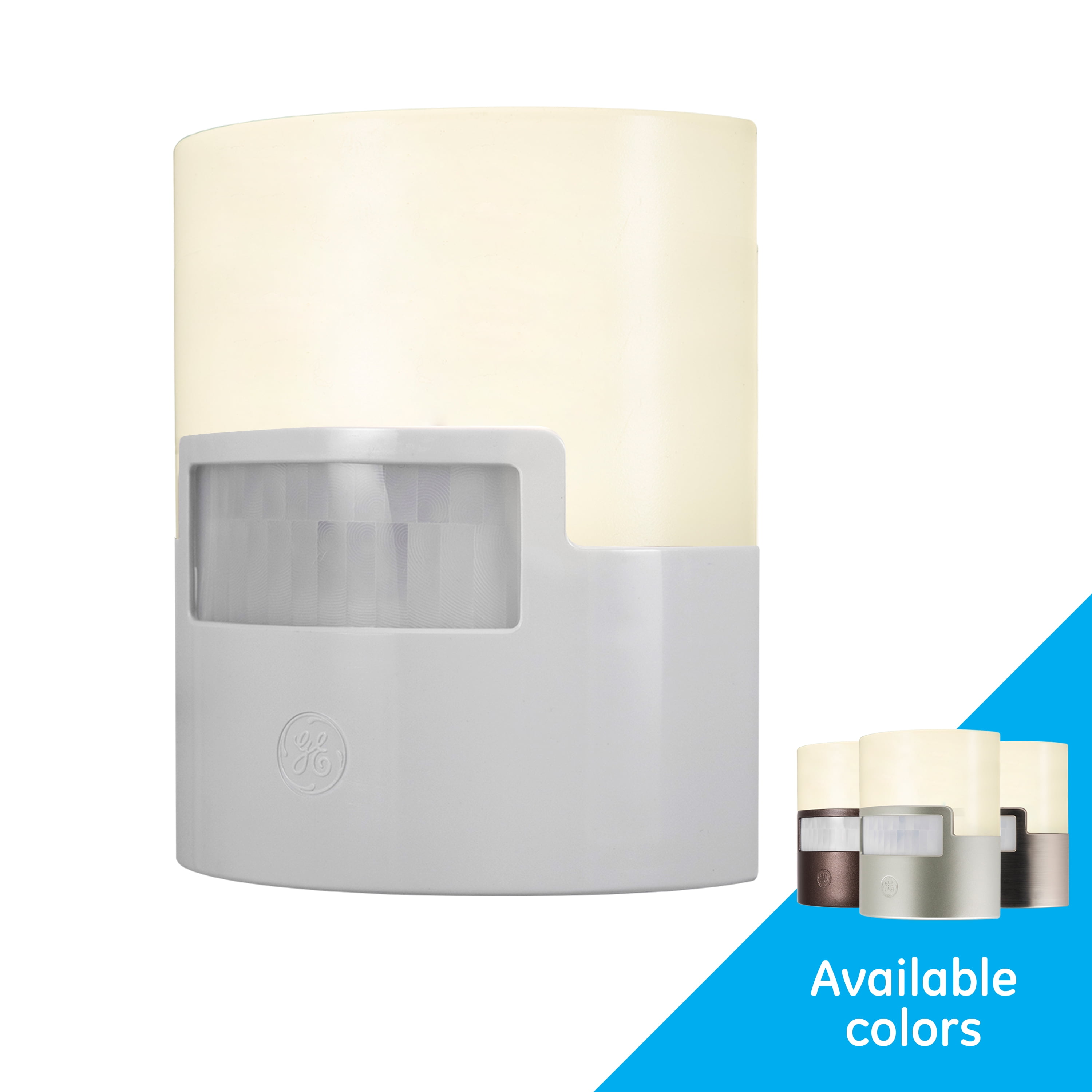20 Lumens White Pack of 2 GE Motion Sensor LED Night Light for Bedroom 