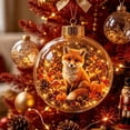 thumbnail image 7 of 2026 Christmas Home Party Decoration Fall Ornament Forest Wildlife In Glass Ball Hanging Ornament Pumpkin Maple Leaf Thanksgiving Christmas Tree Decor Christmas Celebration Party Supplies, 7 of 7