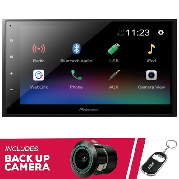 Restored Pioneer DMH-341EX 6.8" Multimedia Receiver (Does Not Play Disc) w/ Bullet Camera (Refurbished)