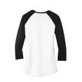 thumbnail image 4 of District Women's Fitted Very Important Tee 3/4-Sleeve Raglan Dt6211 Black/ White XS, 4 of 4