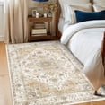 thumbnail image 2 of CHITOOMA 3'x5' Area Rugs for Living Room, Machine Washable Rugs Vintage Area Rug for Bedroom Dining Room Dorm Office with Non-Slip Backing, Stain Resistant Non-Shed Carpet, Beige, 2 of 6