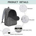 thumbnail image 4 of Gray Checkered Pattern Backpack for School, Cute School Bag with Adjustable Shoulder Straps and Padded Back, 15.7"x11.8"x5.5", 4 of 5