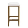 thumbnail image 2 of Dorel Living Tanner 3-Piece Brass Pub Set with Faux Marble Top, White, 2 of 9