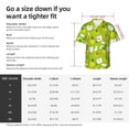 thumbnail image 6 of Lsque Green Apple pattern Hawaiian Shirt for Men, Unisex Summer Beach Casual Short Sleeve Button Down Shirts-Large, 6 of 9