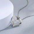thumbnail image 5 of FENGGHAO Mothers Day Necklace for Mom 925 Sterling Silver Heart Pendant with Cubic Zirconia Butterfly Design Choker Jewelry Gift, 5 of 7