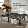 thumbnail image 4 of Amolife Heavy Duty King Size 14'' Metal Platform Bed Frame with Ample Under-bed Storage Space, Black, 4 of 9