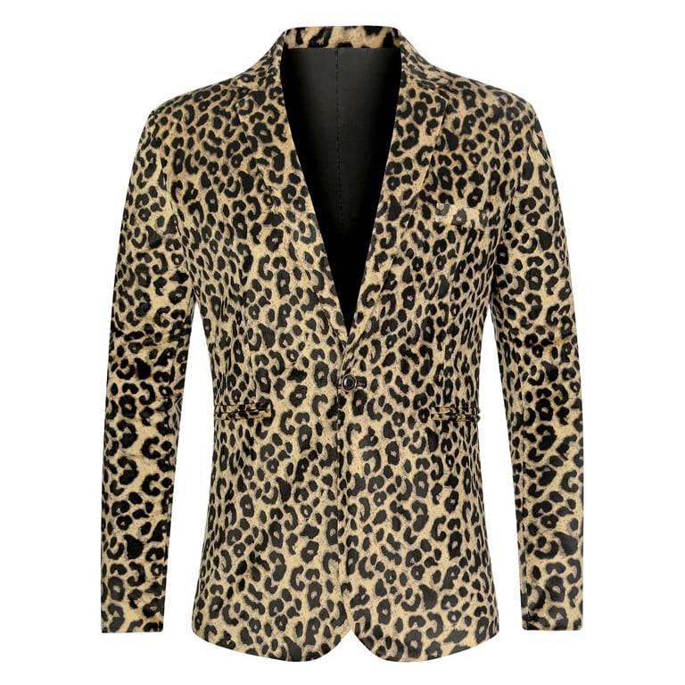Mens leopard deals print blazer uk