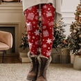 thumbnail image 2 of zaveiop Women's Christmas Leggings Snowflake Print High Waisted Workout Pants Tummy Control Sports Active Legging Tights (Z5-Wine, M), 2 of 6