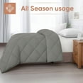 thumbnail image 5 of Lux Decor Lightweight Queen Comforter - All Season Down Alternative Bedding, OEKO-TEX Certified, Soft & Breathable with Diamond Quilted Design (88"x88", Grey), 5 of 8