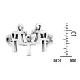 thumbnail image 3 of Unique Row of Linked Egyptian Ankh Symbols Sterling Silver Ring-7, 3 of 7