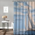 thumbnail image 2 of Creowell Sailboat Ocean Sky Modern Waterproof Shower Curtain for Country Cottage & Farmhouse Bathroom Decor with Hooks 69x72, 2 of 7