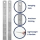 thumbnail image 3 of Ruler Pacific Arc de acero inoxidable de 30 cm con mesa métrica, 3 of 9