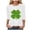 White, variant on felwors Womens 3/4 Sleeve St. Patrick's Day T-Shirts Crew Neck Spring Graphic Tee Tops (Green, XXL)