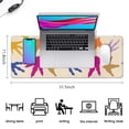 thumbnail image 5 of Long Mouse Pads for Desk,Colorful Dinosaur Footprints Pattern Desk Mats on Top Of Desks, Desk Mouse Pad Extra Large with 3mm Non-Slip Base and Stitched Edge for Gaming,Office,Work,Home 31.5"x11.8", 5 of 6