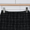 thumbnail image 6 of KHONTS Women's Tweed Mini Skirts Elegant Plaid Button A-Line High Waist Bodycon Pencil Wrap Skirts Black XXL, 6 of 6