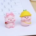 thumbnail image 4 of Sunjoy Tech Animal Figurine Cartoon Lovely Adorable Fine Workmanship Mini Office Decor Eco-friendly Lie Pigs Desktop Ornament Car Decor, 4 of 8