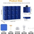 thumbnail image 2 of Cube Storage Organizer, 12 Cube Closet Organizers and Storage Shelves, DIY Stackable Bookshelf for Bedroom, Home, Admiral Blue, 2 of 15