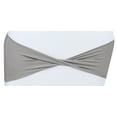 thumbnail image 2 of MDS Pack of 10 Spandex Chair Sashes Bow Ties Without Buckle for Wedding - Silver Gray, 2 of 6