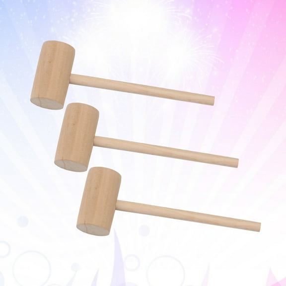 LEORX Kitchen Hammer for Meat Food Mallet Wood 3Pcs for Restaurants